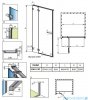 Radaway Euphoria DWJ Drzwi wnękowe 130 lewe szkło przejrzyste + brodzik Doros D + syfon 383812-01L/383217-01L/SDRD1390-01